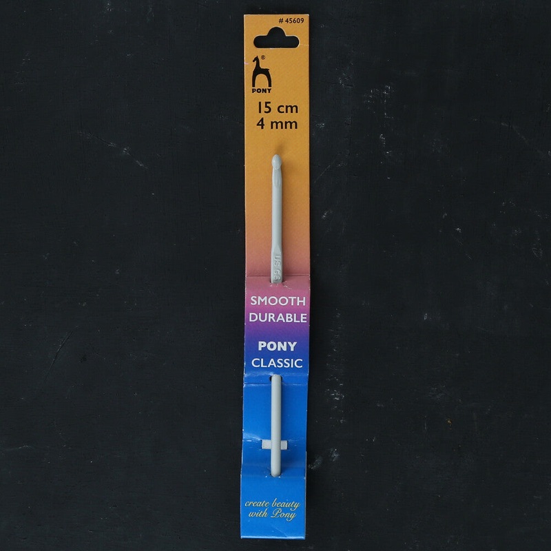 Pony 4 mm 15 cm Aluminium Crochet Hook – 45609