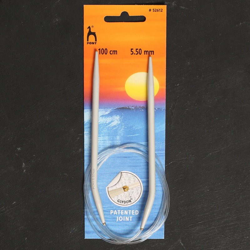 Pony 5.5 mm 100 cm Glydon Joint Aluminium Circular Needle – 52612
