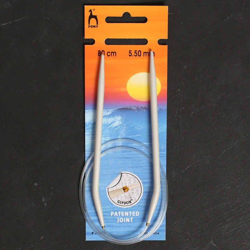 Pony 5.5 mm 80 cm Glydon Joint Aluminium Circular Needle – 50612