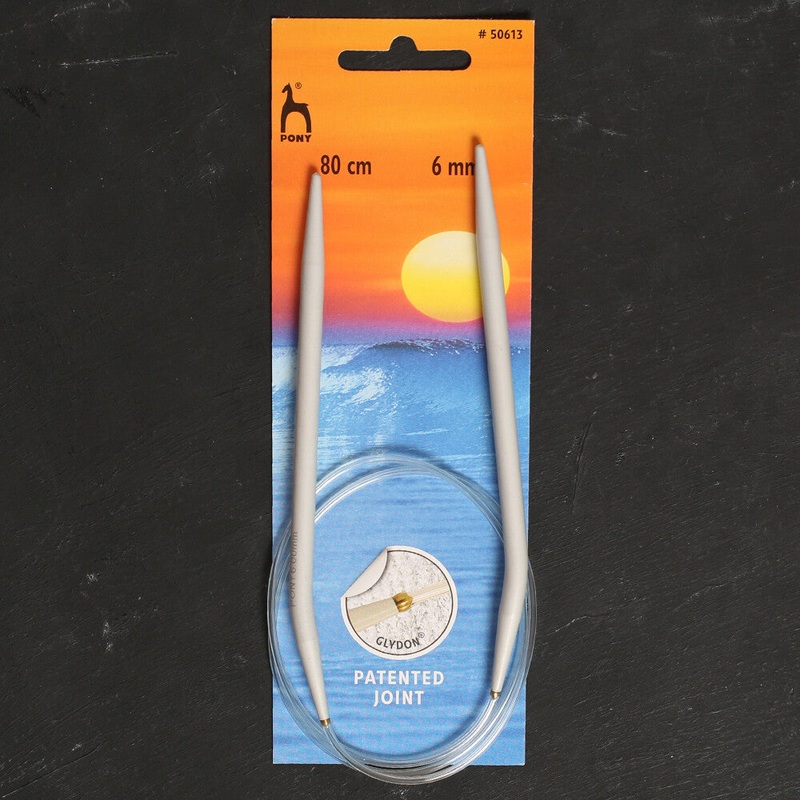 Pony 6 mm 80 cm Glydon Joint Aluminium Circular Needle – 50613