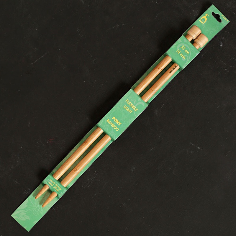 Pony Bamboo 10 mm 33 cm Bamboo Knitting Needles – 66819