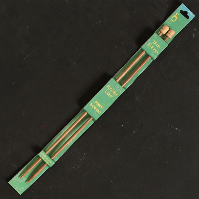 Pony Bamboo 4.5 mm 33 cm Bamboo Knitting Needles – 66810