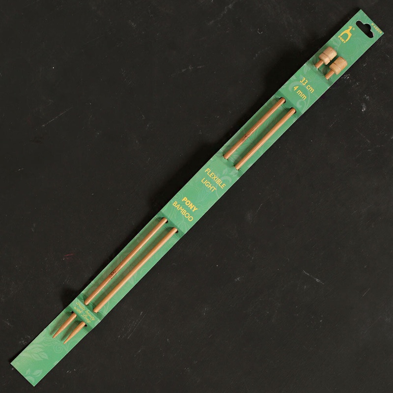 Pony Bamboo 4 mm 33 cm Bamboo Knitting Needles – 66809