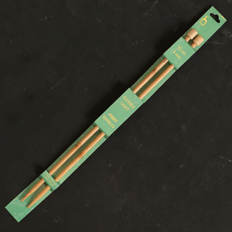 Pony Bamboo 6 mm 33 cm Bamboo Knitting Needles – 66813