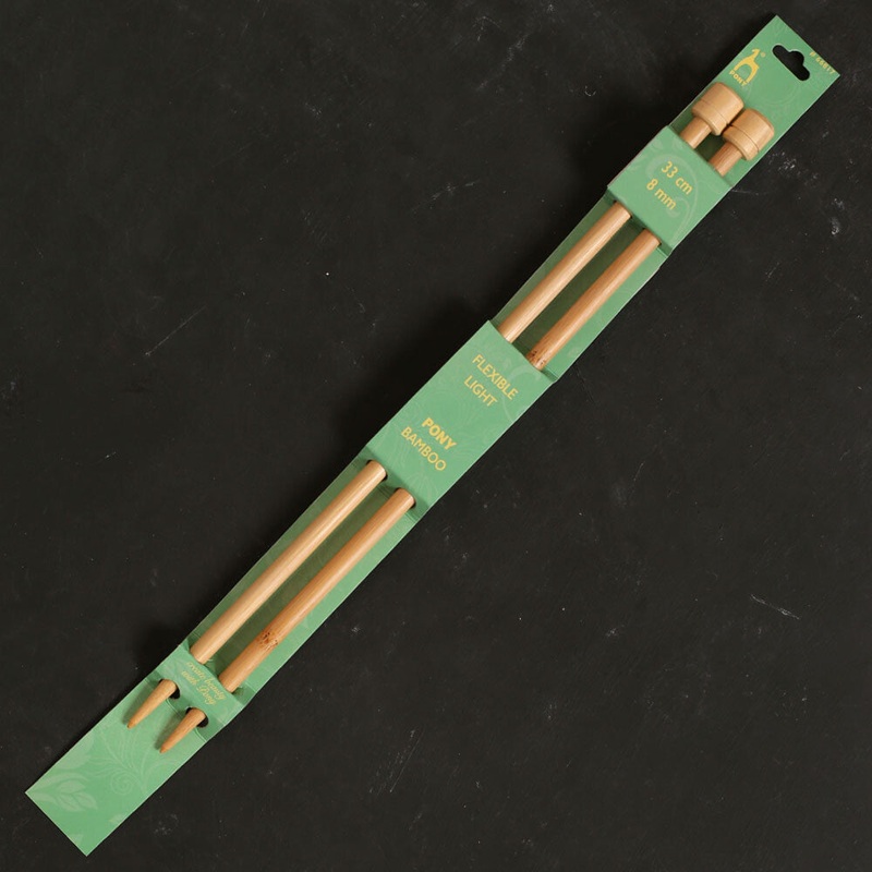 Pony Bamboo 8 mm 33 cm Bamboo Knitting Needles – 66817
