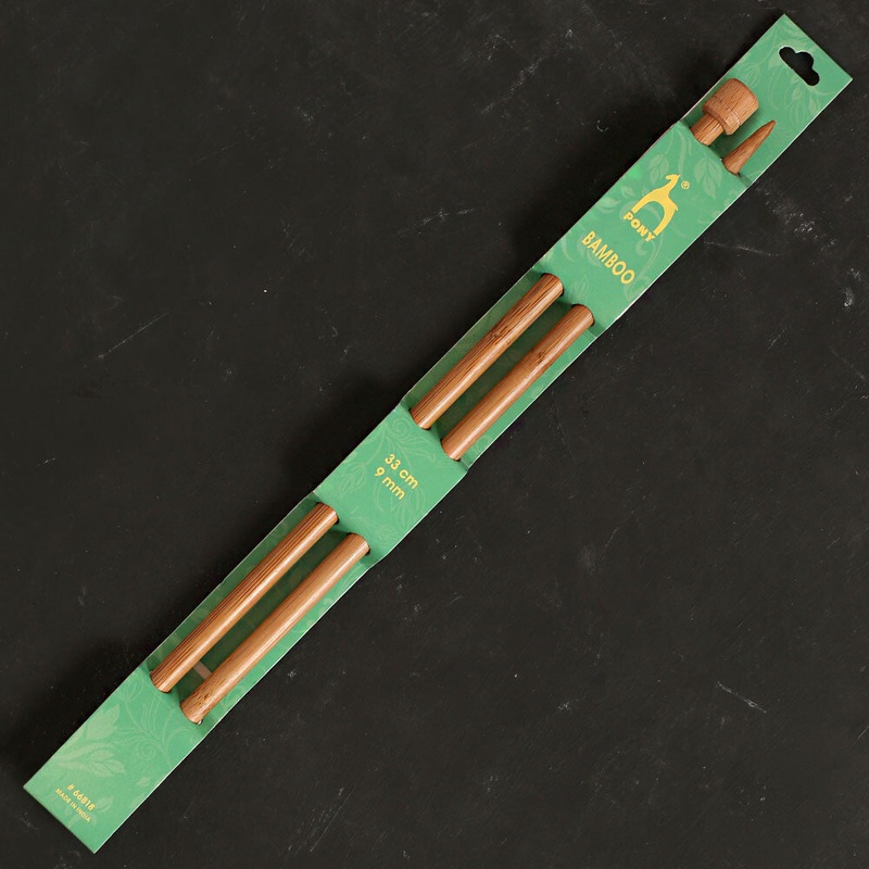 Pony Bamboo 9 mm 33 cm Bamboo Knitting Needles – 66818