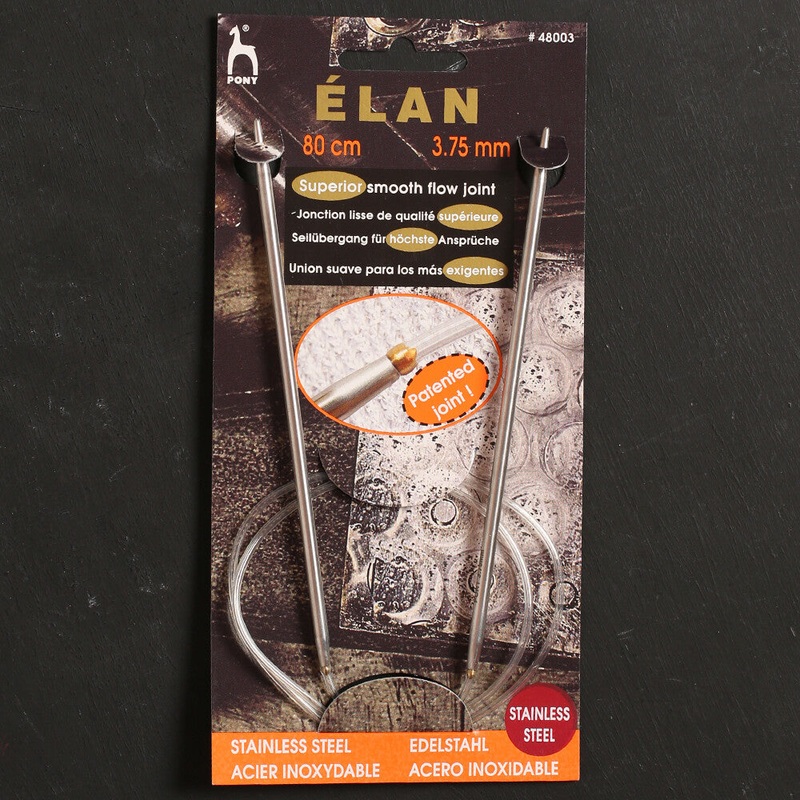 Pony Elan 3.75 mm 80 cm Stainless Steel Circular Needle – 48003