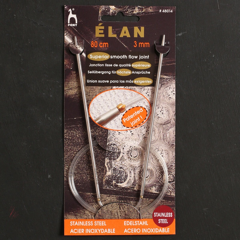 Pony Elan 3 mm 80 cm Stainless Steel Circular Needle – 48014