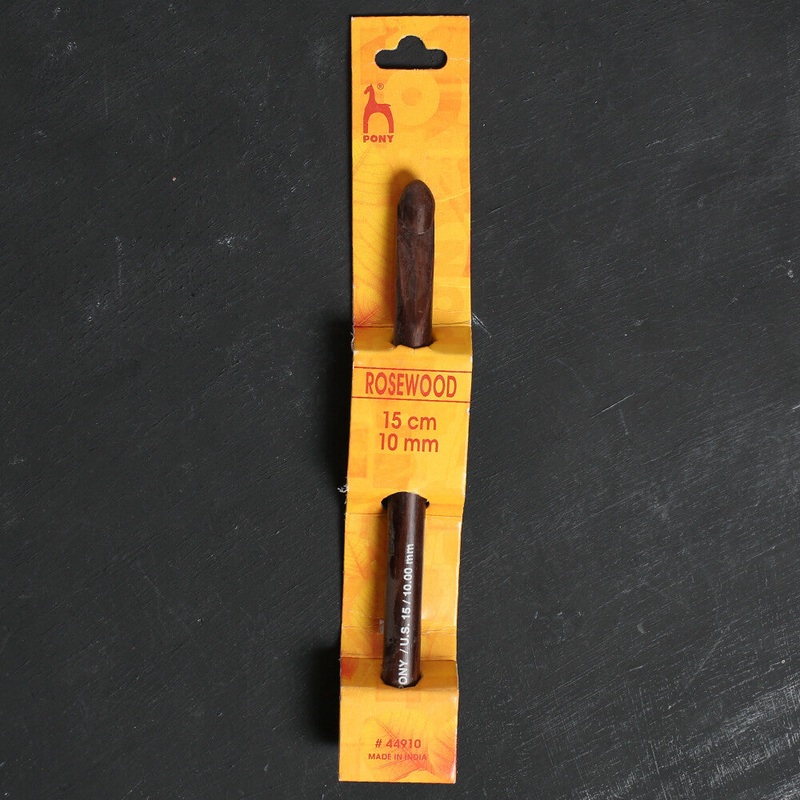 Pony Rosewood 10 mm 15 cm Rosewood Crochet Hook – 44910