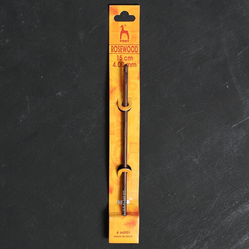 Pony Rosewood 4 mm 15 cm Rosewood Crochet Hook – 44901