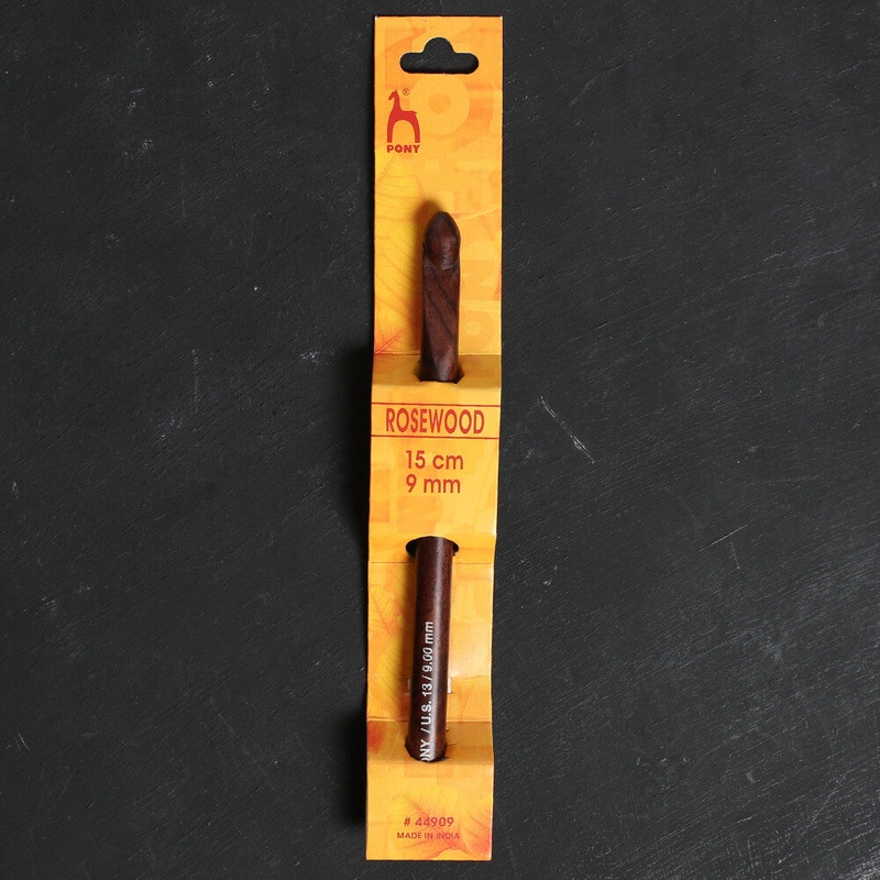 Pony Rosewood 9 mm 15 cm Rosewood Crochet Hook – 44909