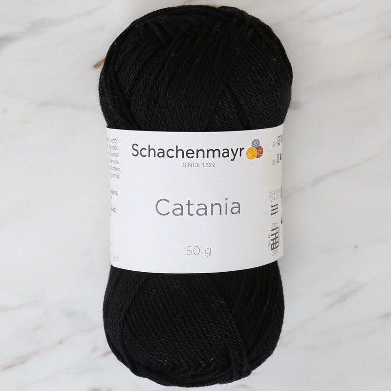 Schachenmayr Catania 50g Yarn, Black – 9801210-00110