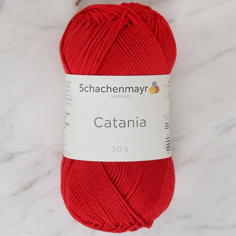Schachenmayr Catania 50g Yarn, Red – 9801210-00115