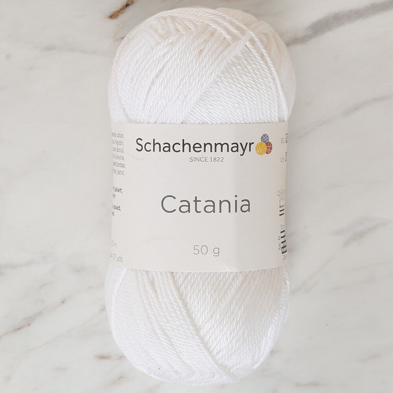 Schachenmayr Catania 50g Yarn, White – 9801210-00106