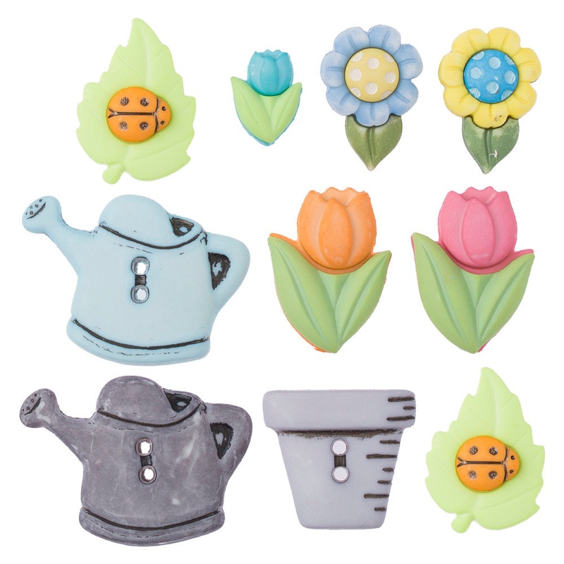 Buttons & Galore Decorative Baby Button, Bloomin’ Beauties