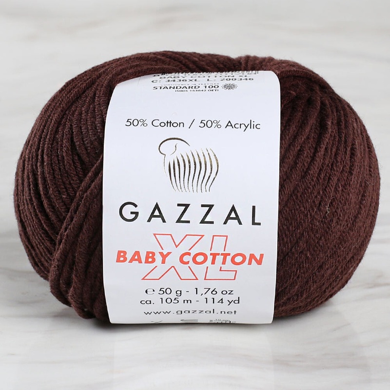 Gazzal Baby Cotton XL Baby Yarn, Brown – 3436