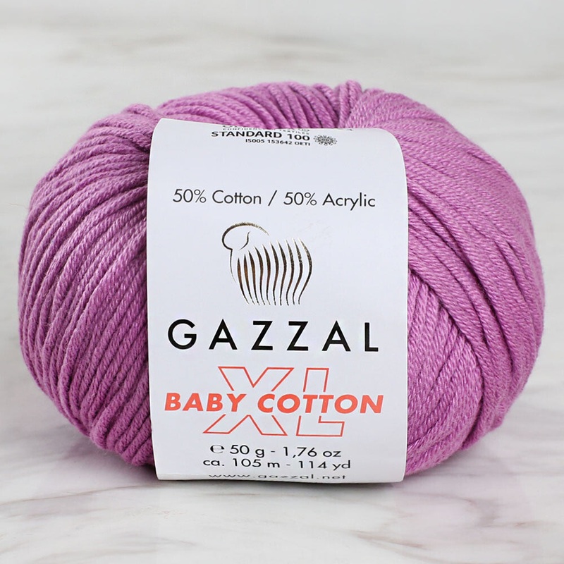 Gazzal Baby Cotton XL Baby Yarn, Lilac – 3414XL