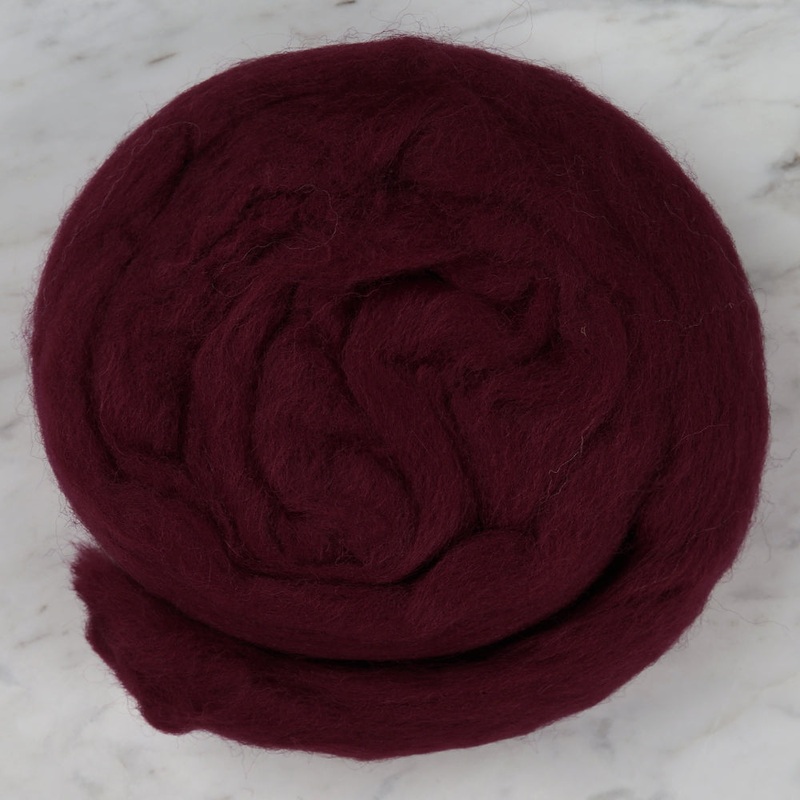 Kartopu Natural Wool Roving Felt, Claret – K110