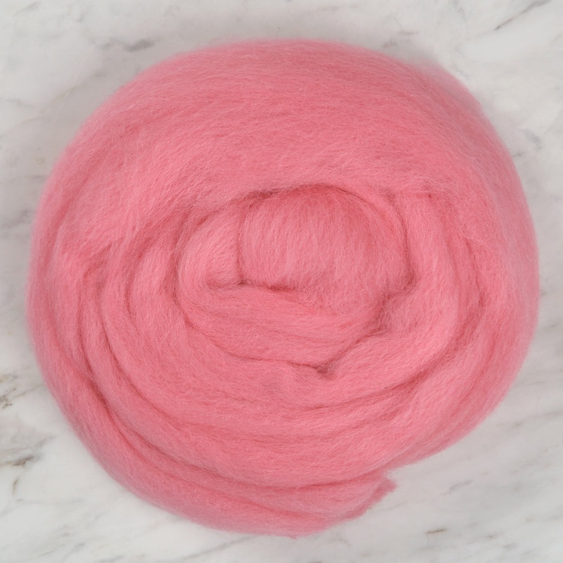 Kartopu Natural Wool Roving Felt, Pink – K748