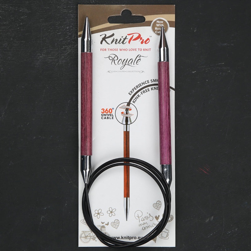 KnitPro Royale 9.00 mm 100 cm Fixed Circular Needle, Fuchsia Fan – 29123