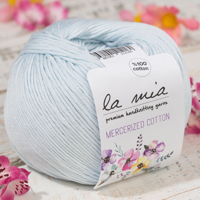 La Mia Mercerized Cotton Yarn, Baby Blue – 79