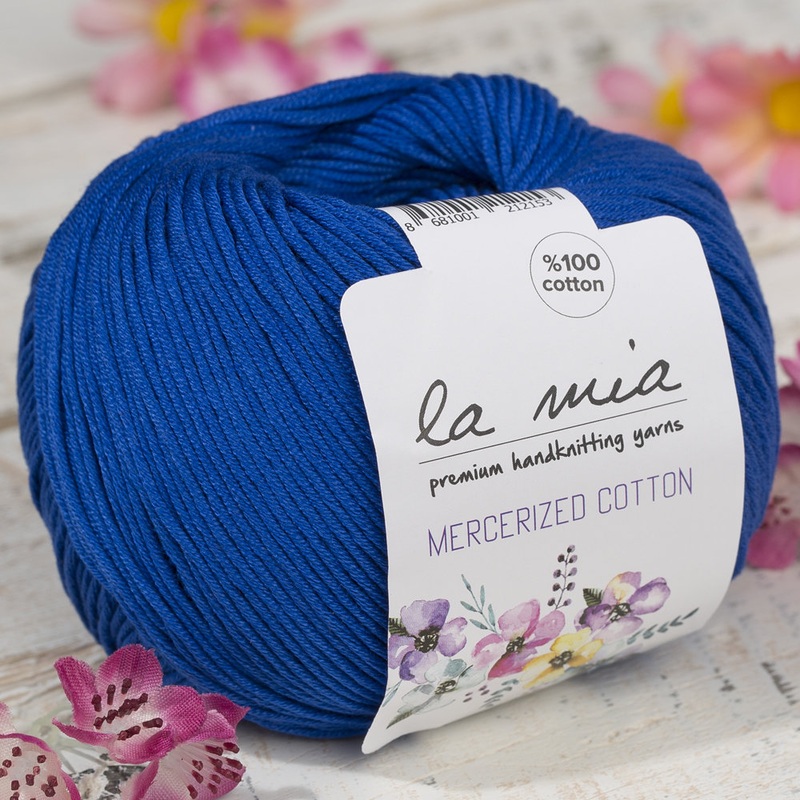 La Mia Mercerized Cotton Yarn, Blue – 103
