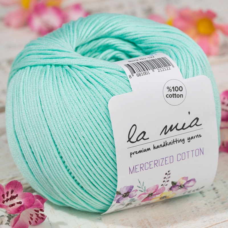 La Mia Mercerized Cotton Yarn, Light Green – 137