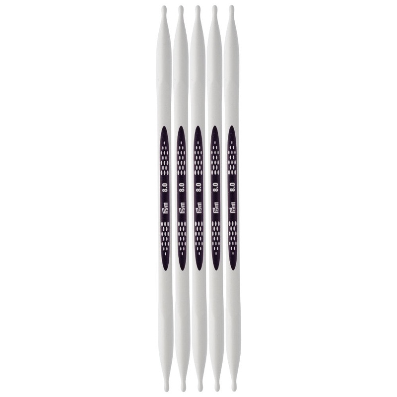 PRYM Ergonomics 8 mm 20 cm Double Pointed Knitting Needle, Set of 5 – 194210