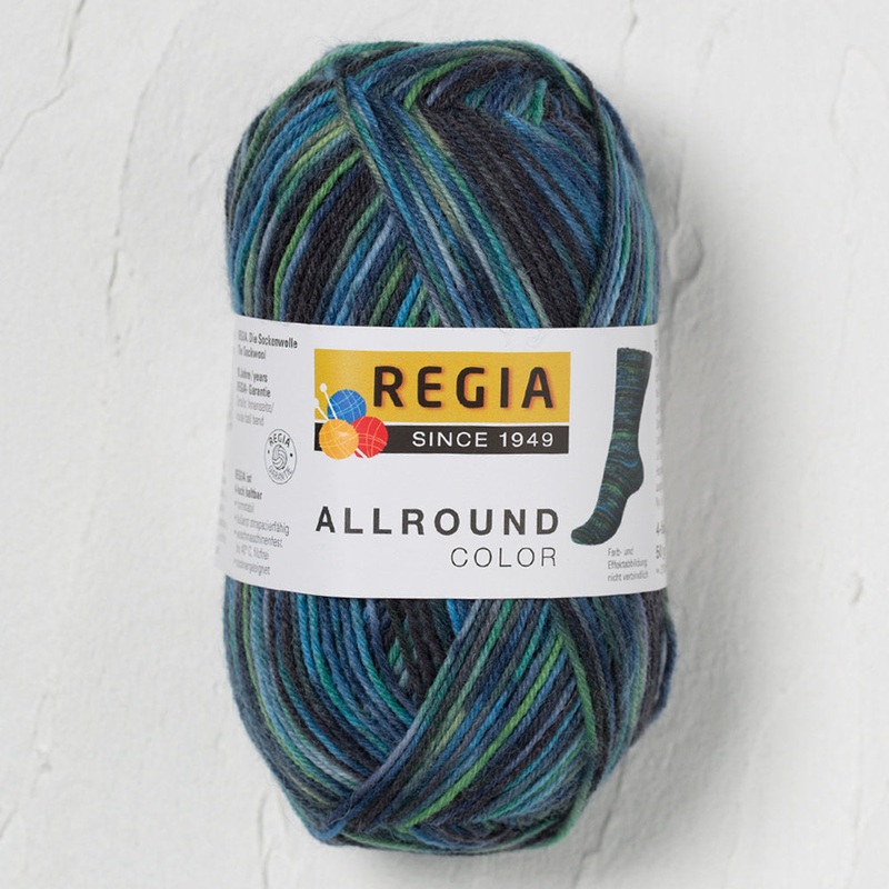 Schachenmayr  Regia 4-Ply 50gr Color Sock Yarn, Multi Blue – 9801281-04969