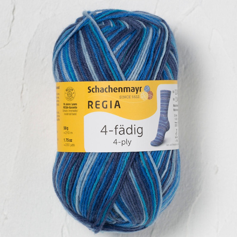 Schachenmayr Regia 4-Ply 50gr Color Sock Yarn, Multi Blue – 9801281-07388