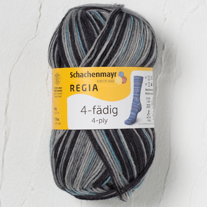 Schachenmayr Regia 4-Ply 50gr Color Sock Yarn, Multi Grey – 9801281-07390