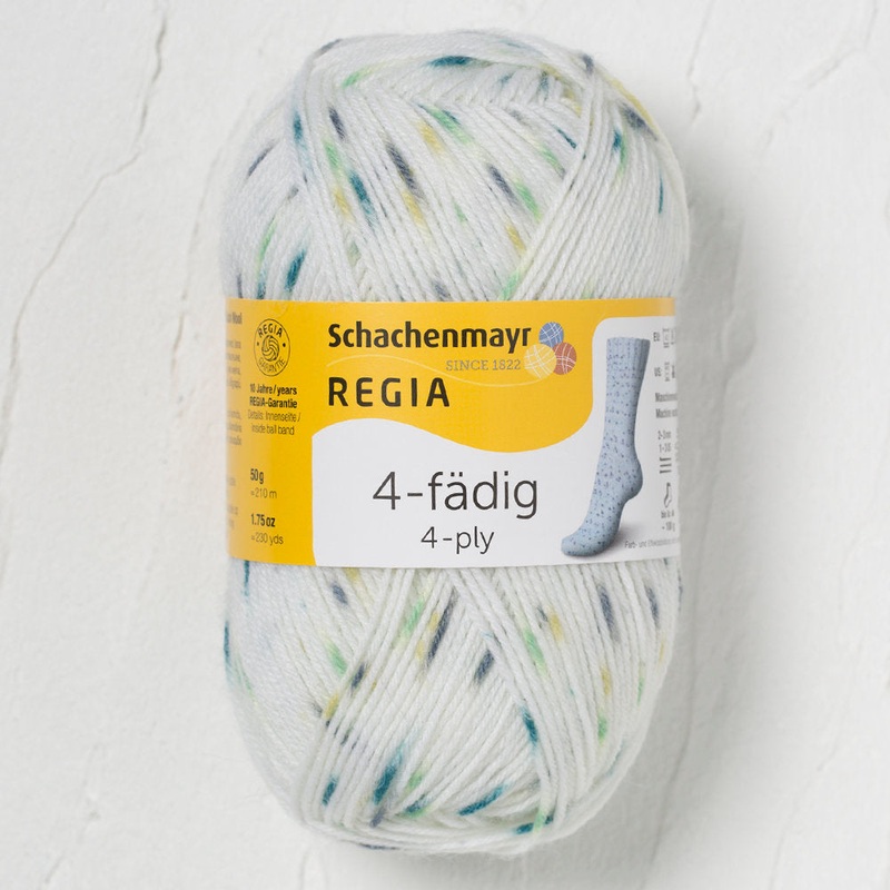 Schachenmayr  Regia 4-Ply 50gr Color Sock Yarn, Multi White – 9801281-01400