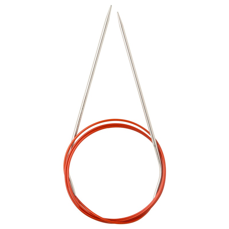 ChiaoGoo Knit Red 2.00 mm 100 cm Stainless Steel Fixed Circular Needle – 6040-0