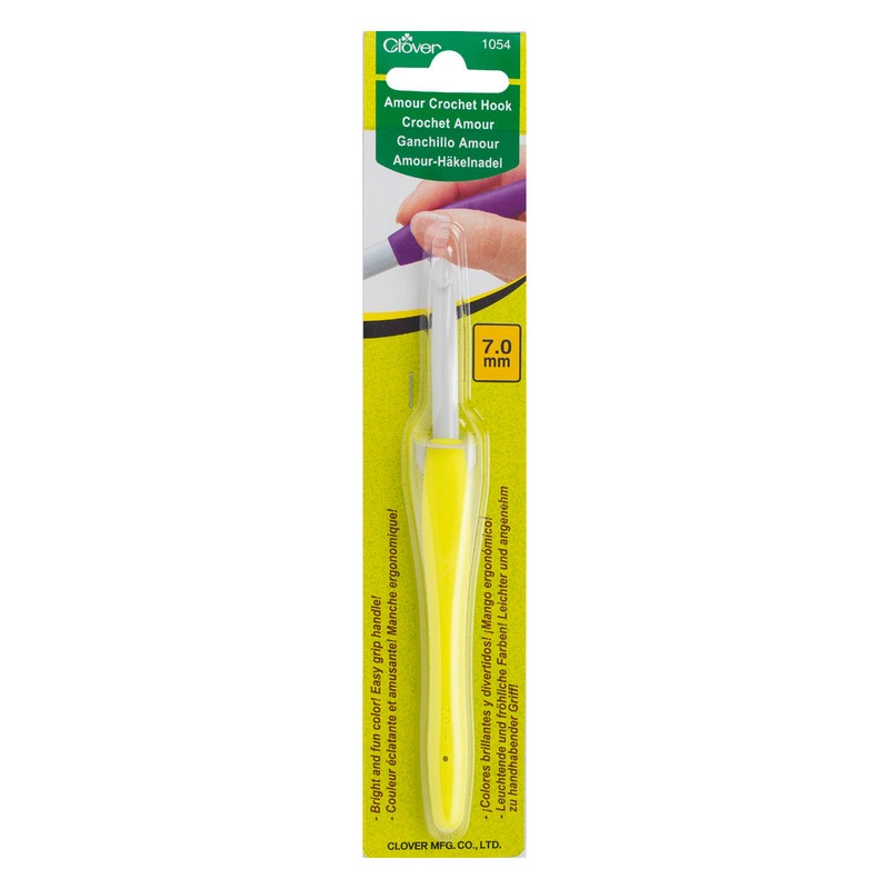 Clover Amour 7 mm Crochet Hook, Yellow – 1054