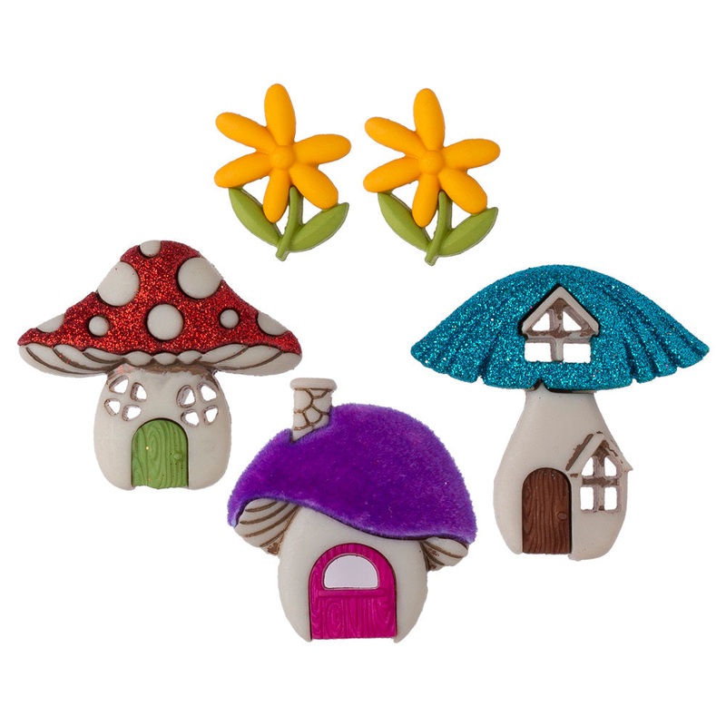 Dress It Up Creative Button Assortment, Shroom With A View – 9002