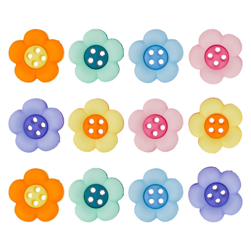 Dress It Up Creative Button Assortment, Two Part Daisy – 6948