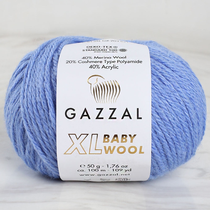 Gazzal Baby Wool XL Knitting Yarn, Blue – 813