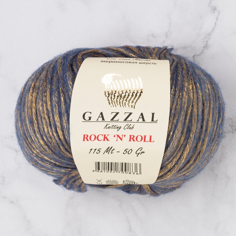 Gazzal Rock’N’Roll Yarn, Blue and Gold – 13184