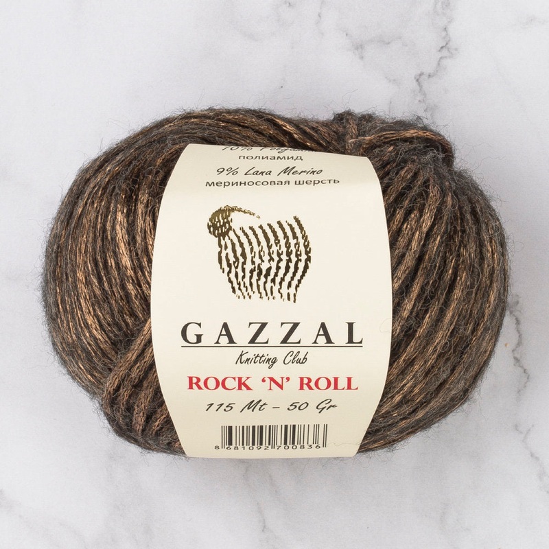 Gazzal Rock’N’Roll Yarn, Brown – 13181