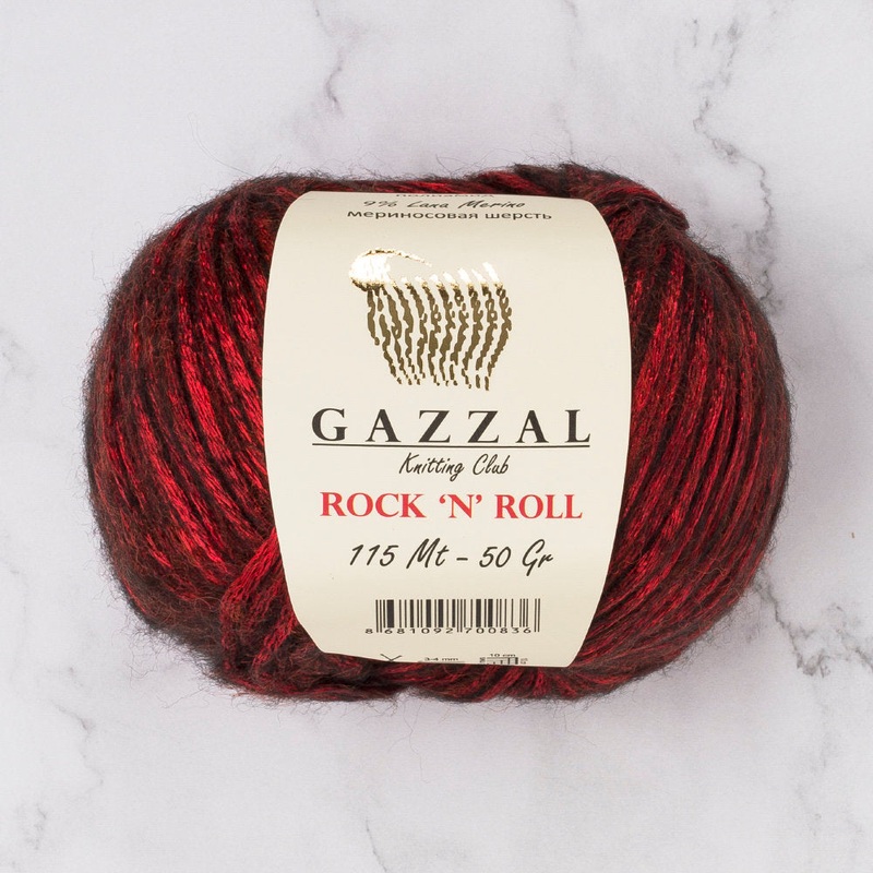 Gazzal Rock’N’Roll Yarn, Red – 12833
