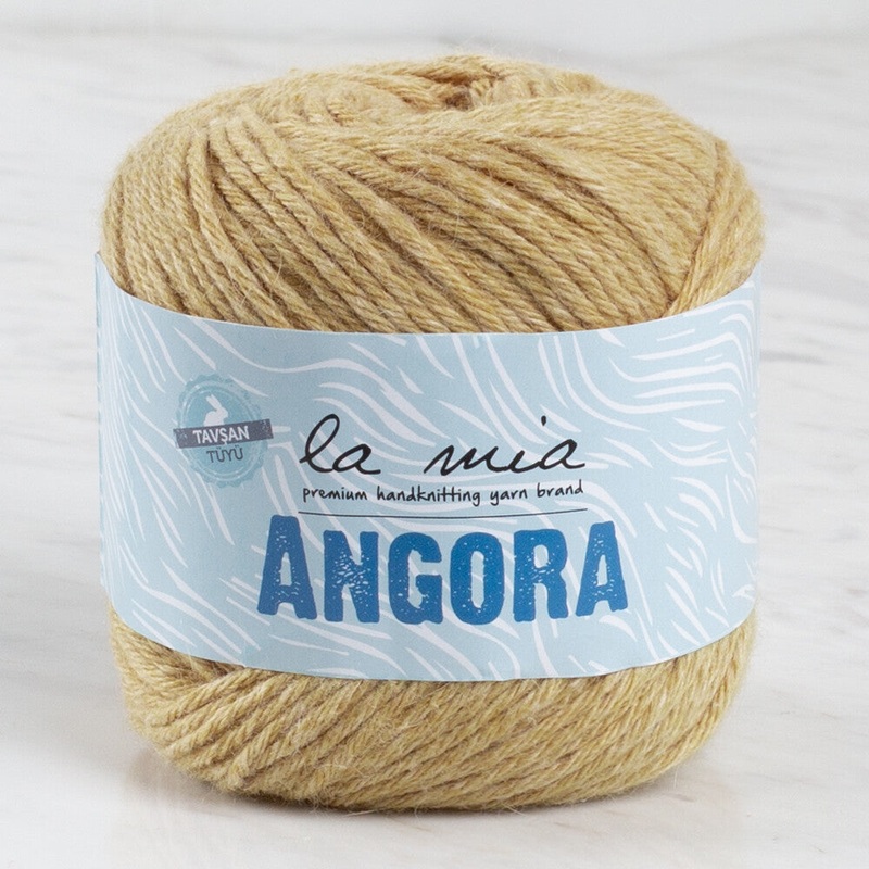La Mia Angora 50gr Hand Knitting Yarn, Beige – L132