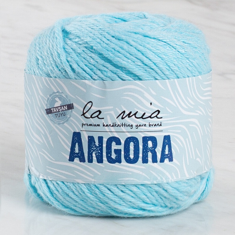 La Mia Angora 50gr Hand Knitting Yarn, Blue – L071
