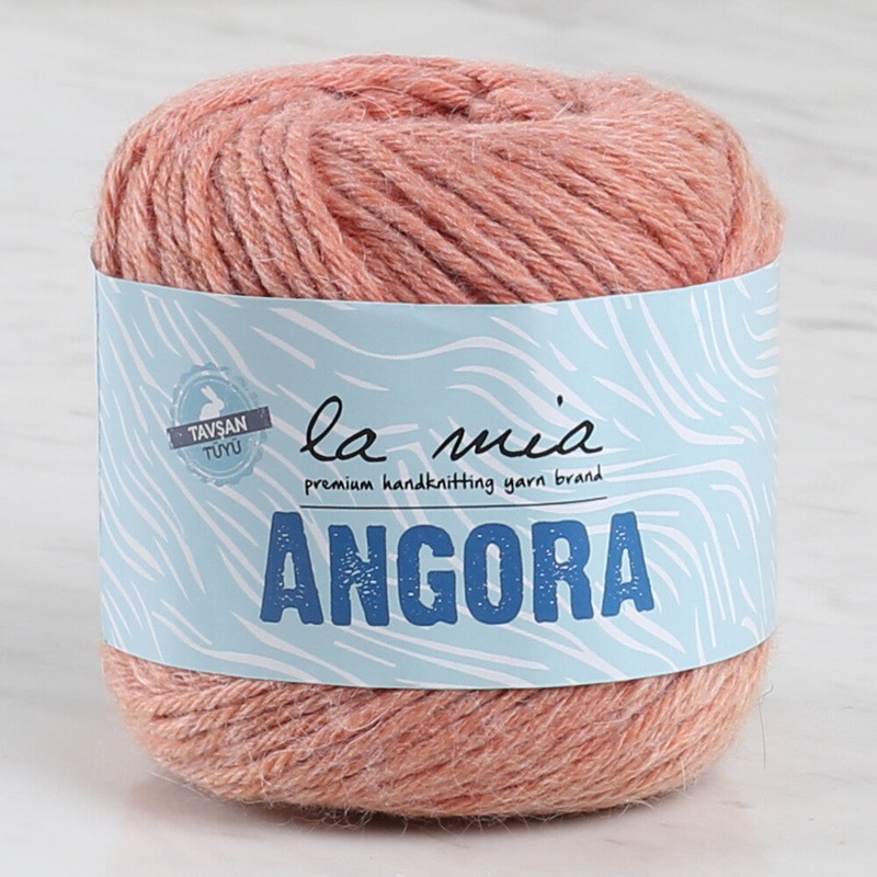 La Mia Angora 50gr Hand Knitting Yarn, Light Pink – L125