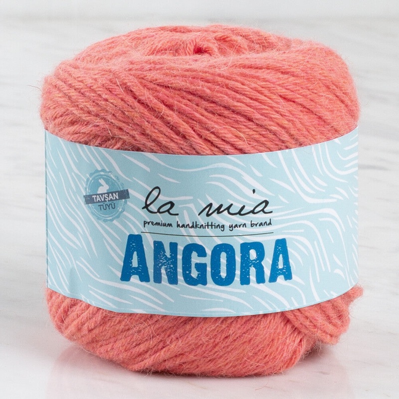 La Mia Angora 50gr Hand Knitting Yarn, Orange – L126