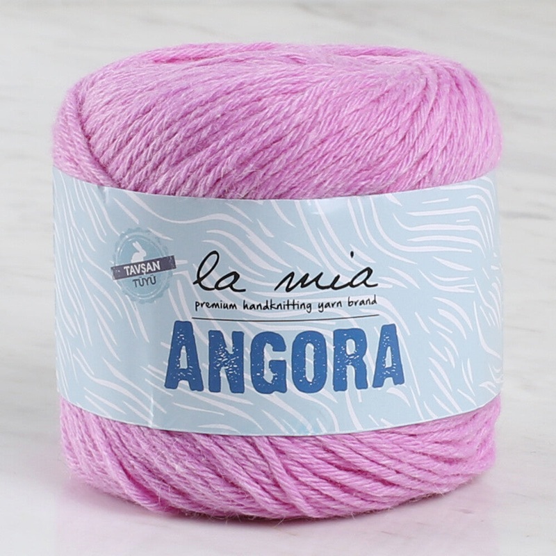 La Mia Angora 50gr Hand Knitting Yarn, Pink – L107