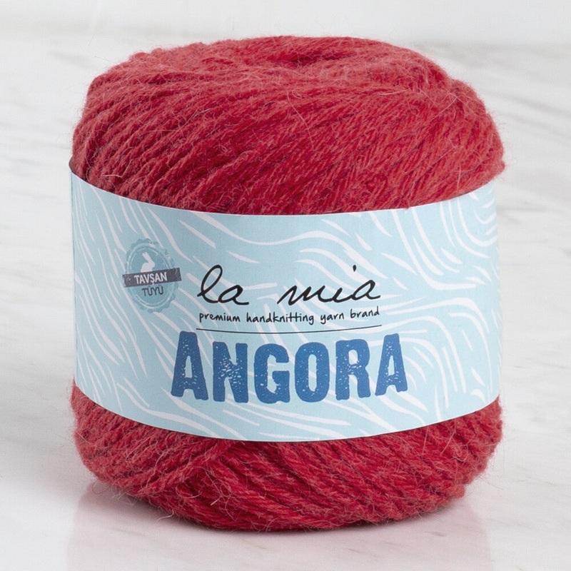 La Mia Angora 50gr Hand Knitting Yarn, Red – L004