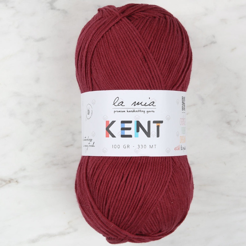 La Mia Kent Hand Knitting Yarn,Light Claret Red – L014