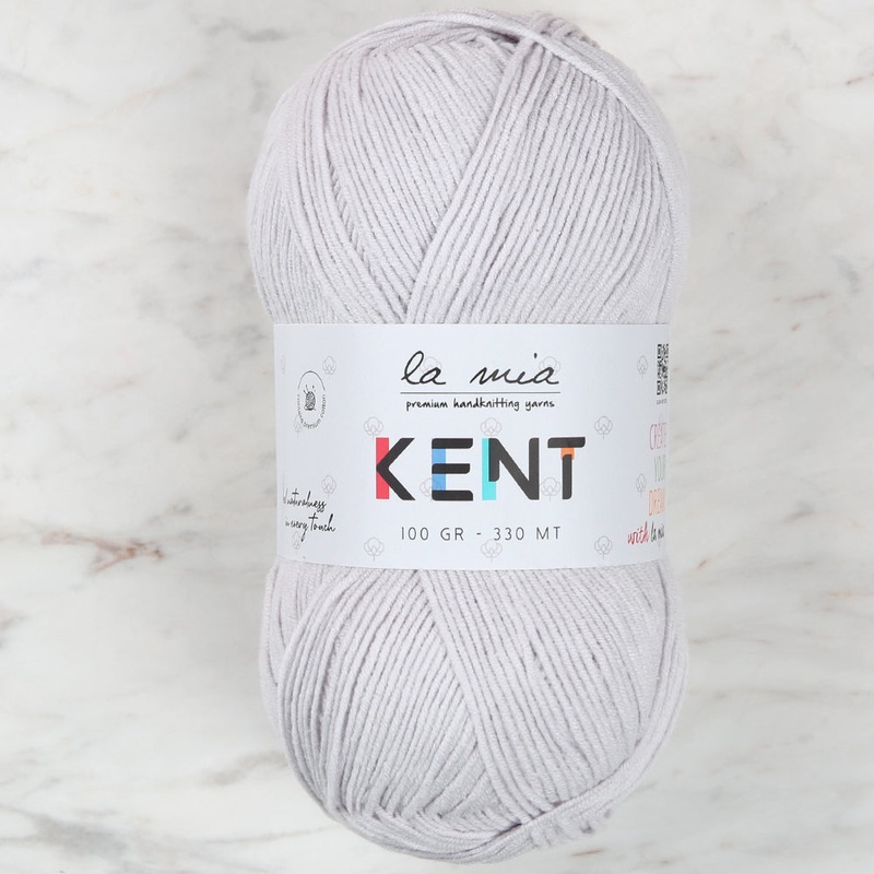 La Mia Kent Hand Knitting Yarn,Light Grey – L110