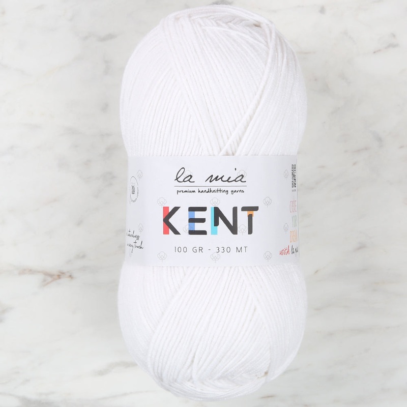 La Mia Kent Hand Knitting Yarn,White – L001