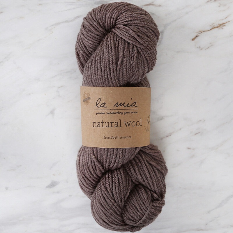 La Mia Natural Wool Knitting Yarn Brown – L205